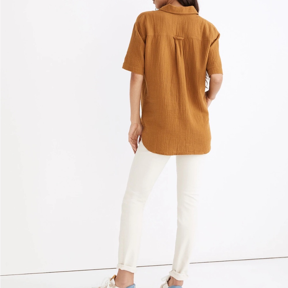 Madewell Lightspun Cotton Gauze Short sleeve Shirt S - Picture 2 of 6